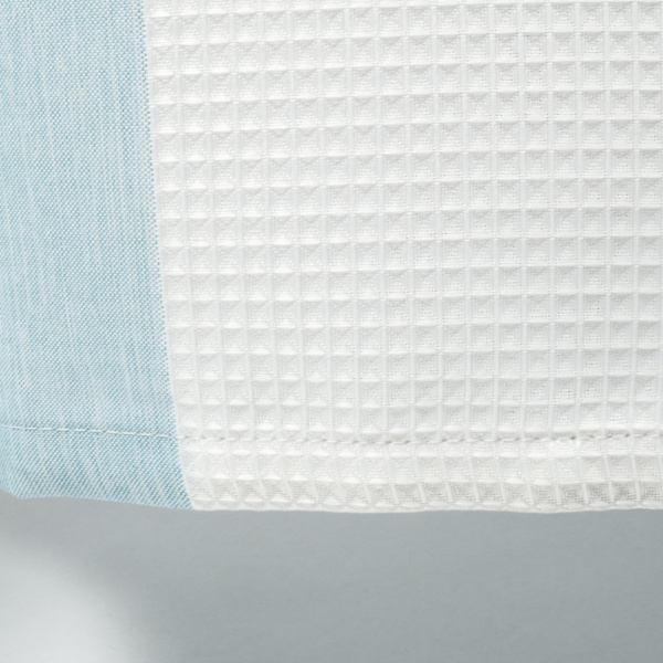 Текстильная шторка для ванны Fixsen Vafel FX-5020C голубая фото