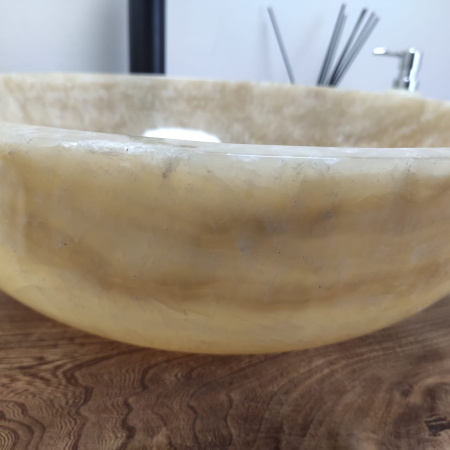 Накладная раковина из оникса Bowl Sunset Medium Tin Lip BO-00826 фото