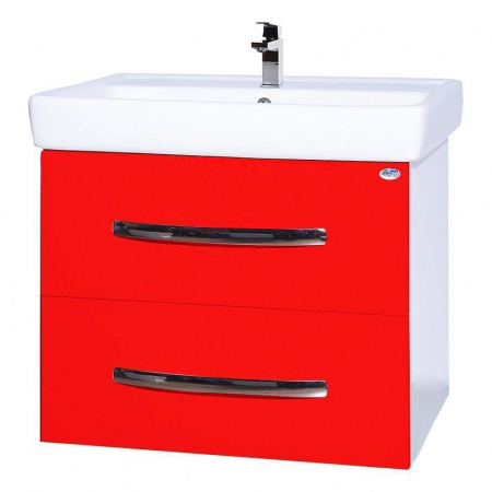 Тумба под раковину подвесная Bellezza Рокко-80 красная фото