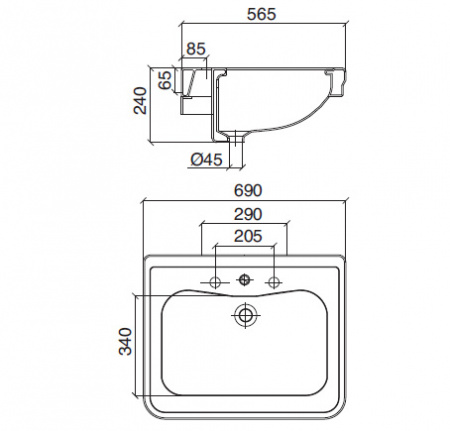Раковина с металлической консолью Sbordoni Neoclassica 5770+N770 69 см фото