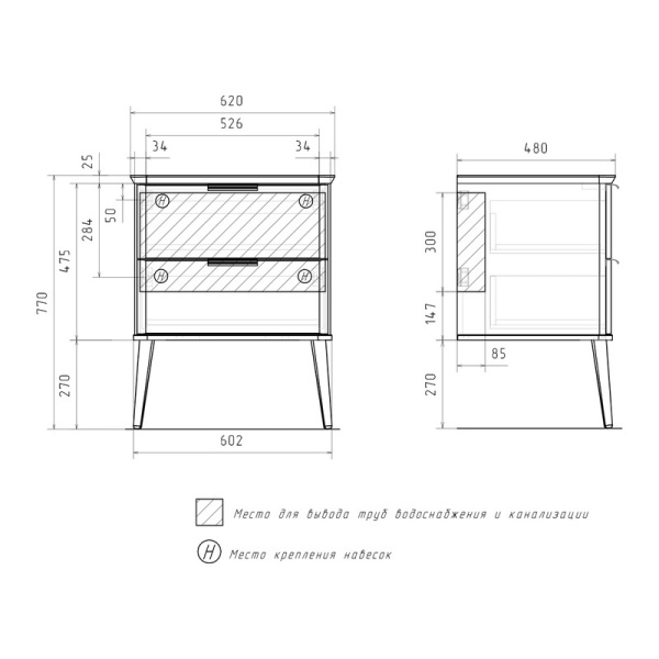 Ножки мебельные EQUIL Desert ndDSRT.H27-29 фото