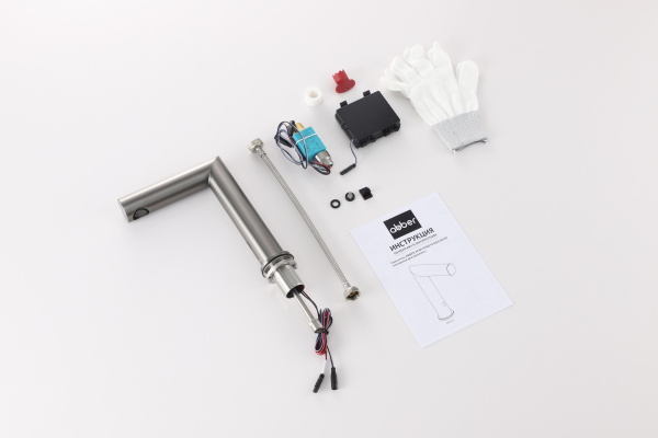 Сенсорный смеситель для раковины Abber Perfekte 316 AF8A101BGGS оружейная сталь брашированная фото