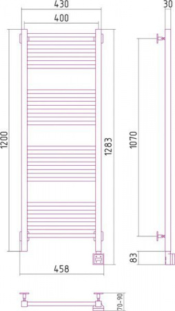 Электрический полотенцесушитель Сунержа Модус 00-0521-1240 фото