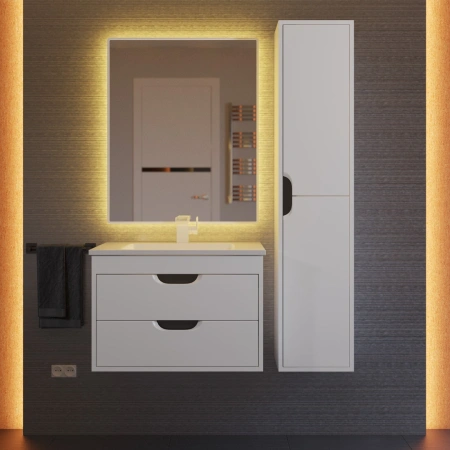 Тумба под раковину Uperwood Modul 65 2930205354 белая/графит фото