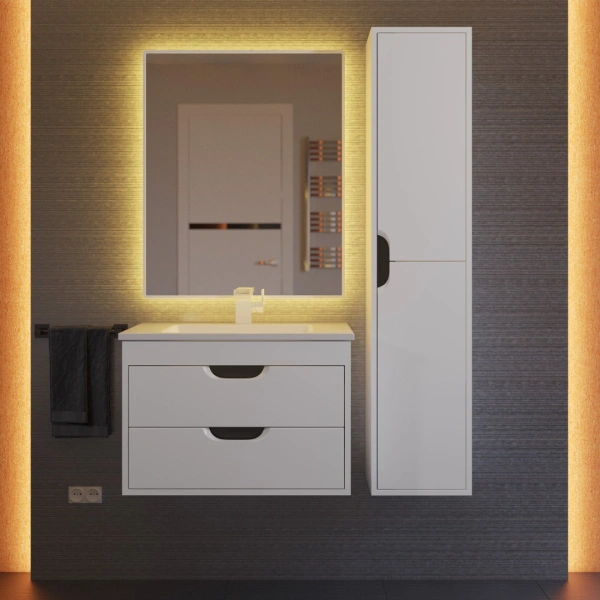 Тумба под раковину Uperwood Modul 65 2930205354 белая/графит фото