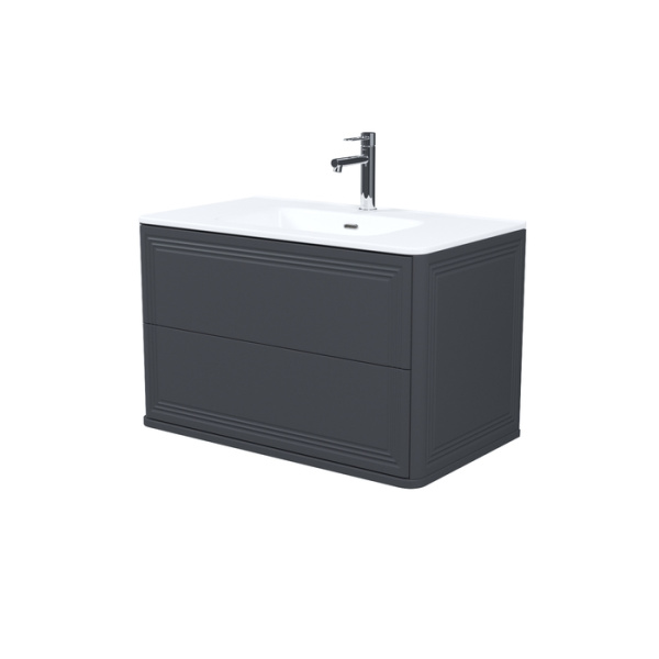Тумба с раковиной Iddis Oxford Neo Oxford Neo OXN80D0i95K 80 см, темно-серая фото