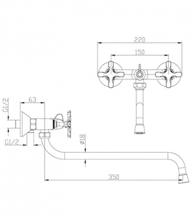 Смеситель для ванны с душем Lemark Duetto LM5751C фото