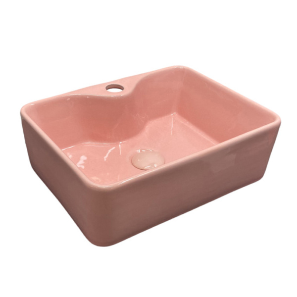 Детская накладная раковина Comforty 7291P 00-00006451 40x30 розовая фото