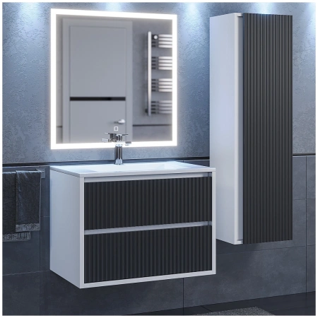 Тумба под раковину Uperwood Next 70 3930205151 белая/графит фото