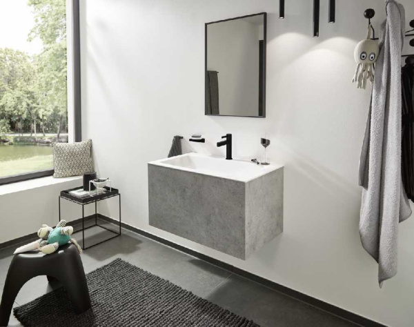 Смеситель для раковины Hansgrohe Finoris 76023670 черный матовый фото