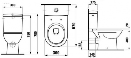 Унитаз напольный Laufen Pro 8.2495.6.000.000.1 фото