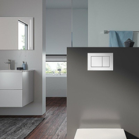 Инсталляция для подвесного унитаза Tece Base 9400413 с белой кнопкой смыва фото