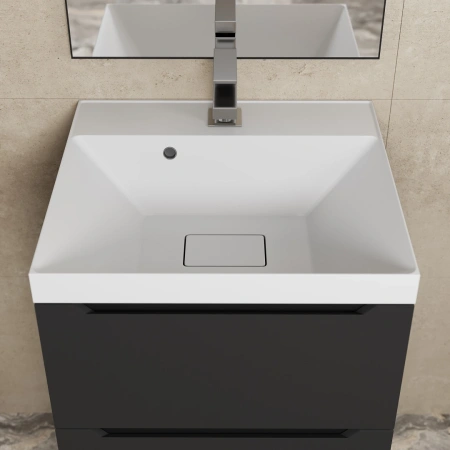 Тумба под раковину Uperwood Tanos 50 2191020001 черная матовая фото