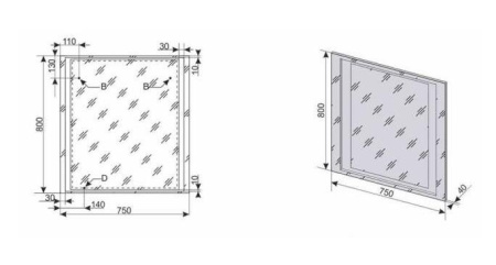 Зеркало с подсветкой Style Line Прованс 75 СС-00000443 75x80 фото