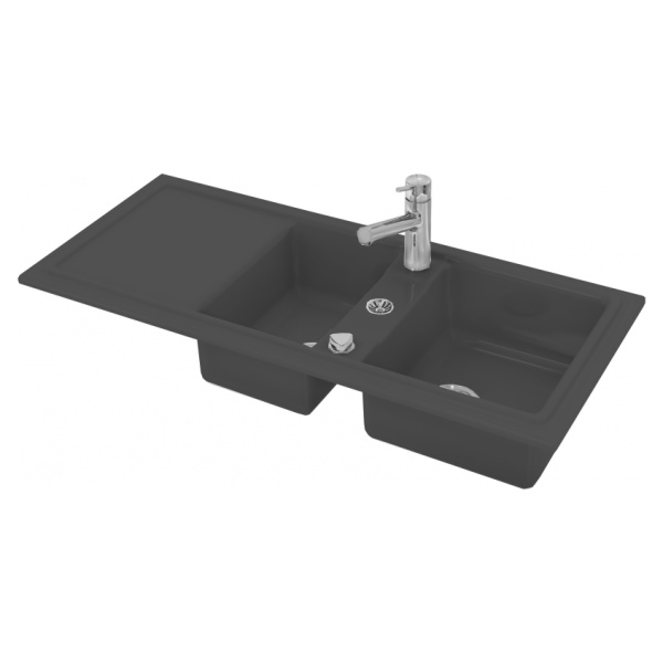 Кухонная мойка Duravit Cassia 7513110800 116x51 черная фото