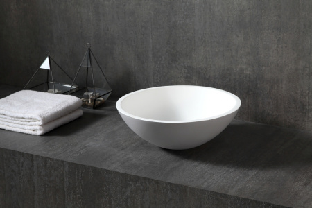 Накладная раковина Abber Stein AS2608 40x40 белая матовая фото