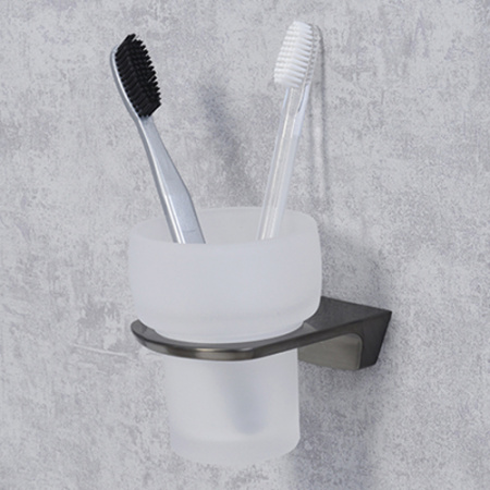 Стакан для зубных щеток WasserKRAFT Wiese K-8928 оружейная сталь фото