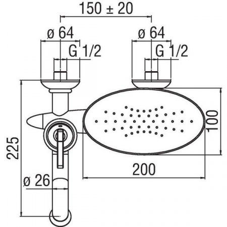 Смеситель для ванны Nobili Dubai (DB00110/1CR) (хром) фото