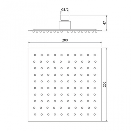 Верхний тропический душ Iddis Built-in Shower Accessories 00630SSi64 фото