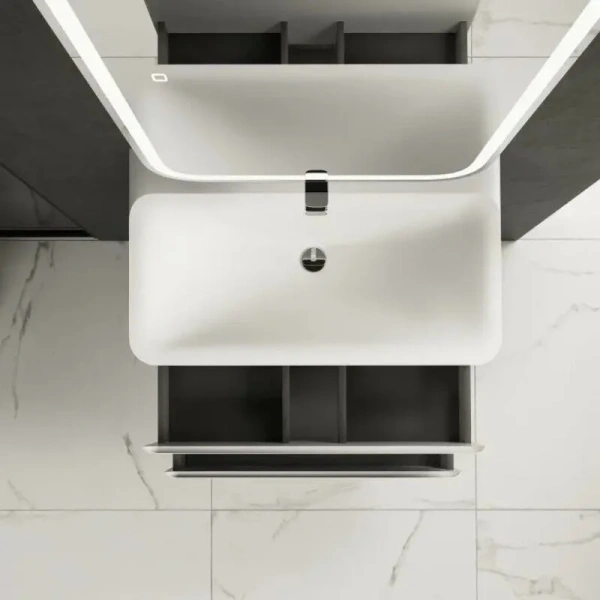 Тумба под раковину Aquame S4 AQM900480WH 80 см, белая фото