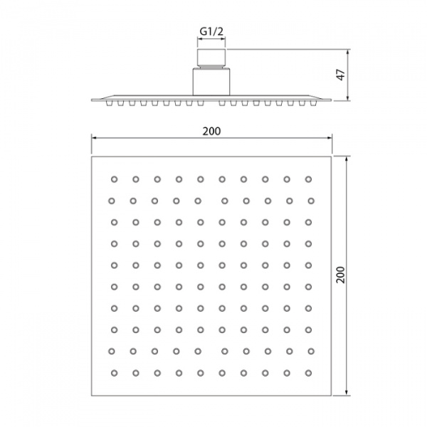 Верхний тропический душ Iddis Built-in Shower Accessories 00630SSi64 фото