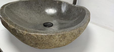 Накладная раковина из речного камня RS0798 (51*51*15) фото