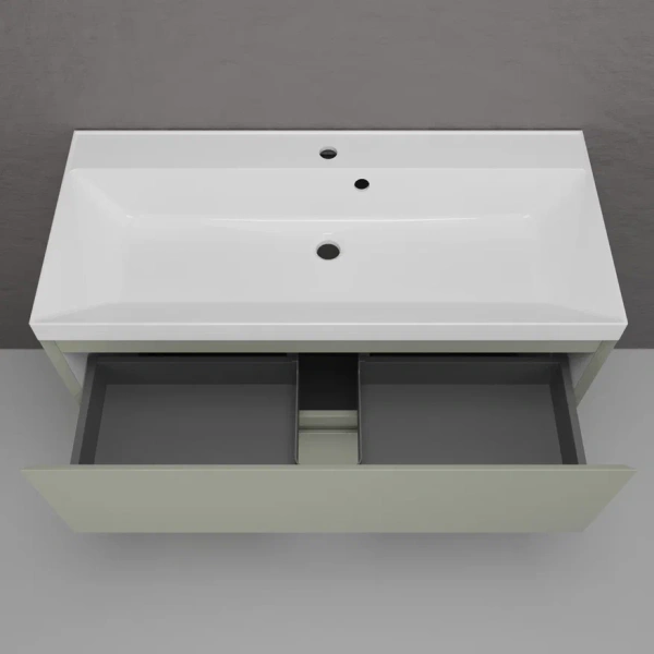 Тумба напольная под раковину Style line Манхэттен 100 ЛС-00002370 олива фото