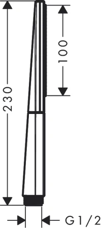 Душевая лейка Hansgrohe Rainfinity 100 Baton 1 jet 26867000 хром фото