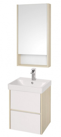 Зеркало-шкаф Акватон Сканди 45 1A252002SDB20 белый/дуб верона фото