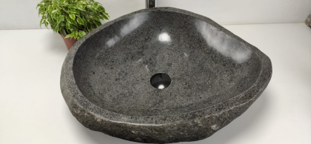 Накладная раковина из речного камня RS0836 (60*50*15) фото