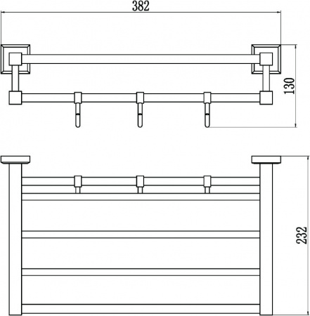 Полочка для полотенец Savol 95 S-409544 40 см фото