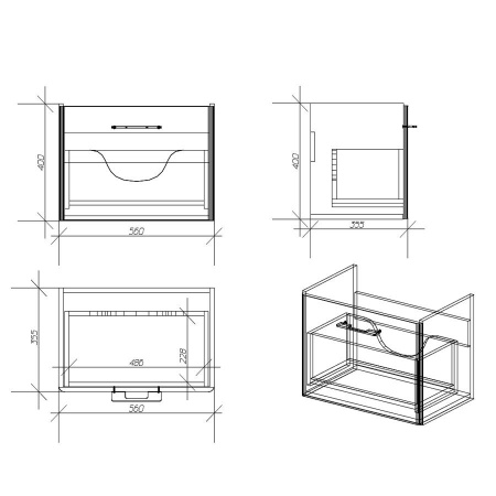 Тумба с раковиной Alvaro Banos Valencia Mini 60 8407.0400 фото