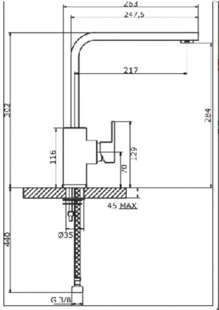 Смеситель для кухни Cezares Molveno MOLVENO-LLM-01-Cr фото