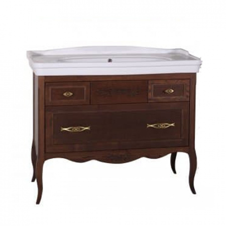 Тумба с раковиной ASB Woodline Модерн 105 11246 орех фото