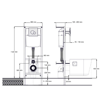 Комплект Santek Бореаль 1WH501544 унитаз подвесной + инсталляция фото