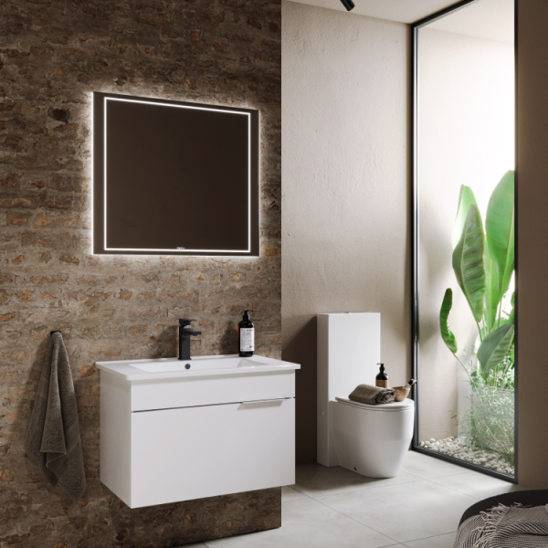 Зеркало с подсветкой и обогревом Aqwella Vision 80 VIS0208BH 70x80 фото