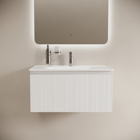 Тумба под раковину Sancos Code CD80W белая фото