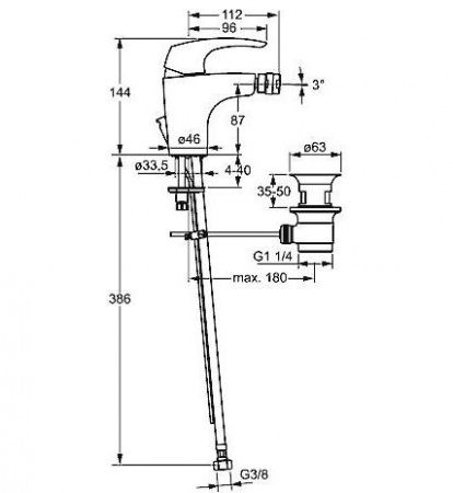 Смеситель для биде Hansa Disc 01023274 фото