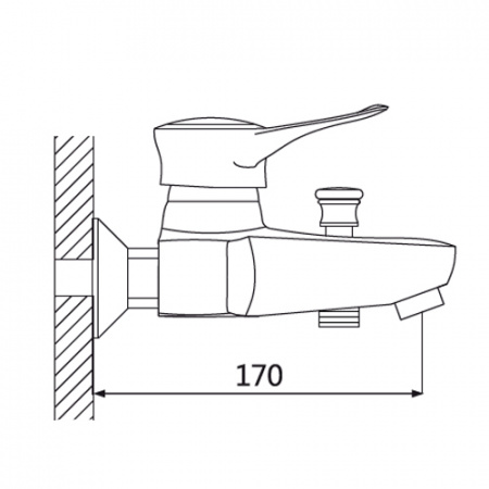 Смеситель для ванны с душем Oute T43 T4302 фото