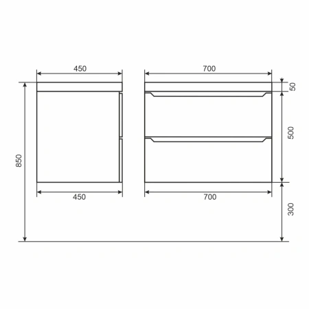 Тумба под раковину Uperwood Tanos 70 291020231 черная матовая фото