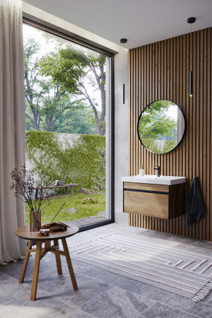 Тумба под раковину Aqwella Urban 80 URB0108DB дуб балтийский фото