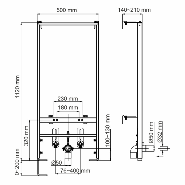 Инсталляция для биде WasserKRAFT Aller 10BDT.020 фото