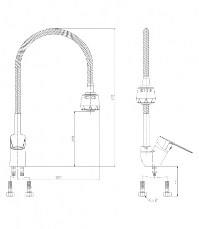 Смеситель для кухни Rossinka S S35-26 фото