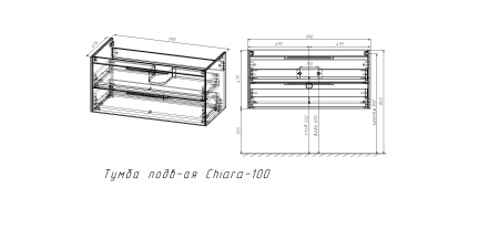 Тумба под раковину Vincea Chiara 2D VMC-2C2100RO R.Oak 100 см фото