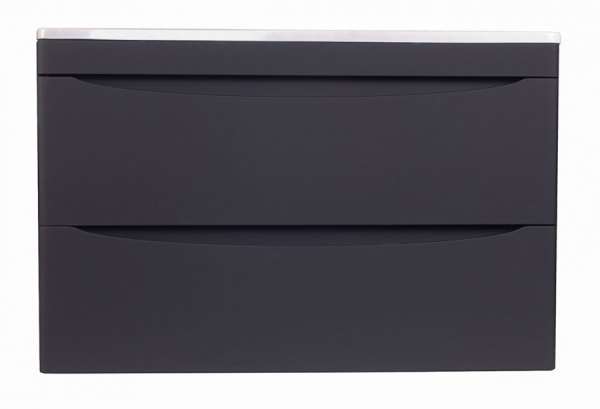 Тумба под раковину Style Line Бергамо мини 80 СС-00002324 черная матовая фото