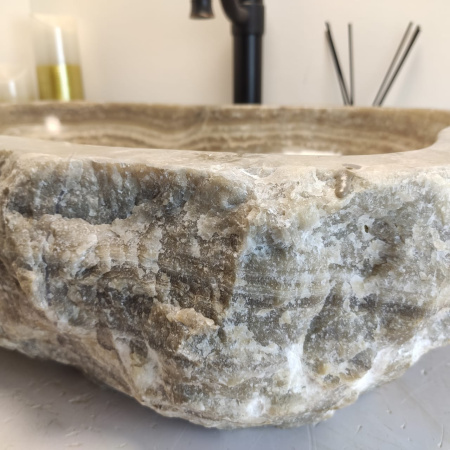 Накладная раковина из оникса Erozy Grey EO-00695 (65*49*15см) фото