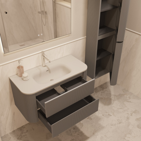 Тумба под раковину Vincea Alto 100 VMC-4A100MLG светло-серая матовая фото