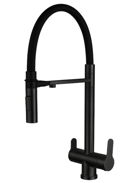 Смеситель для кухни с фильтром для воды Zorg Inox SZR-3030 BLACK фото