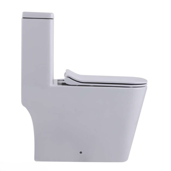 Унитаз напольный безободковый SantiLine SL-5024 с сиденьем фото