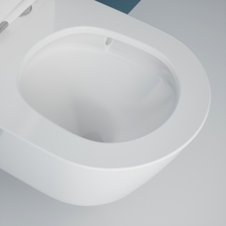 Подвесной унитаз безободковый Esbano CLAVEL-53T с сиденьем фото